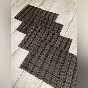 CALVIN KLEIN Palm Leaf Bamboo Placemats Set of 4